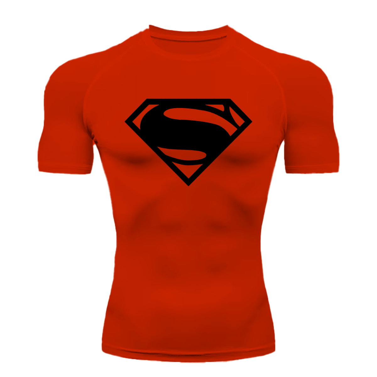 Camisa Compressão Proteção Uv 50+ Estampada Tecido Gelado Segunda Pele Manga Curta Super Man Super Homem Rash Guard