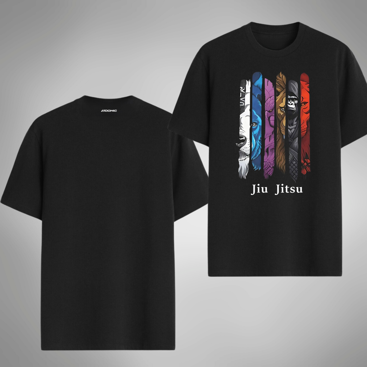 Camiseta Regular Casual Unissex Jiu Jitsu Faixas Algodão 30.1 Luta - 03