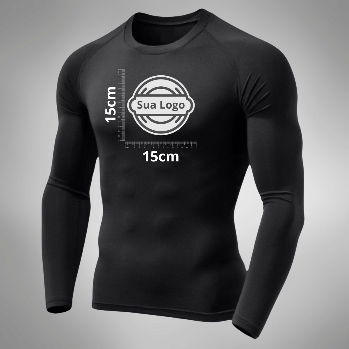 Camiseta PERSONALIZADA UV Preta Estampa Logo