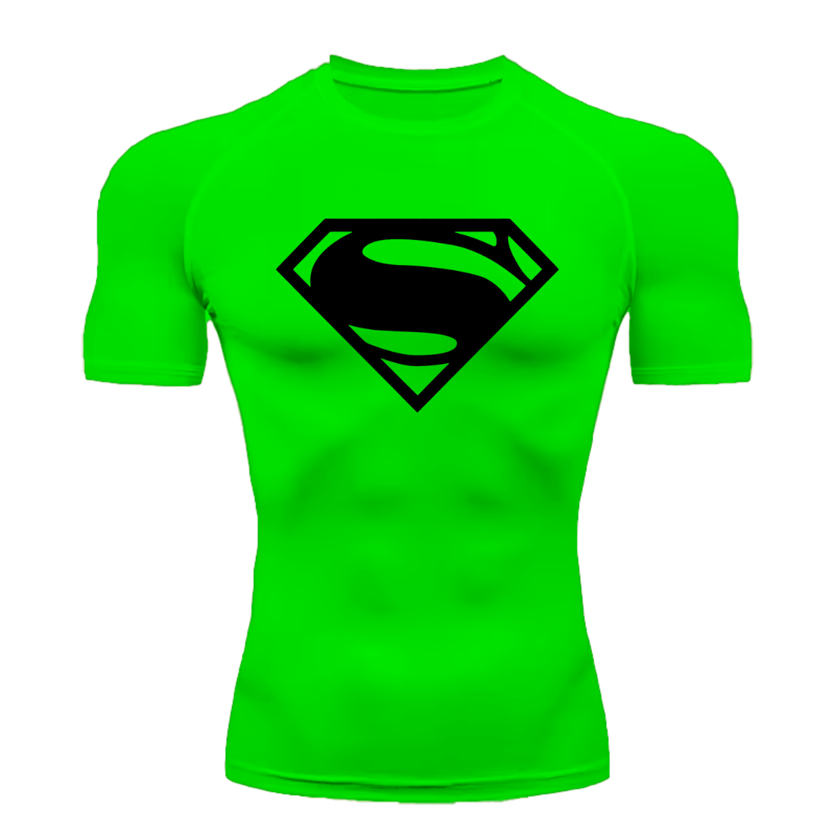 Camisa Compressão Proteção Uv 50+ Estampada Tecido Gelado Segunda Pele Manga Curta Super Man Super Homem Rash Guard
