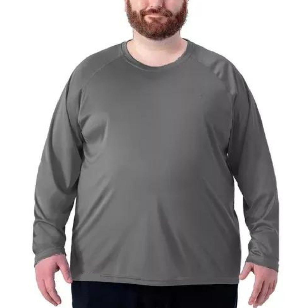 Camisa Plus Size Cinza Proteção Solar 50+