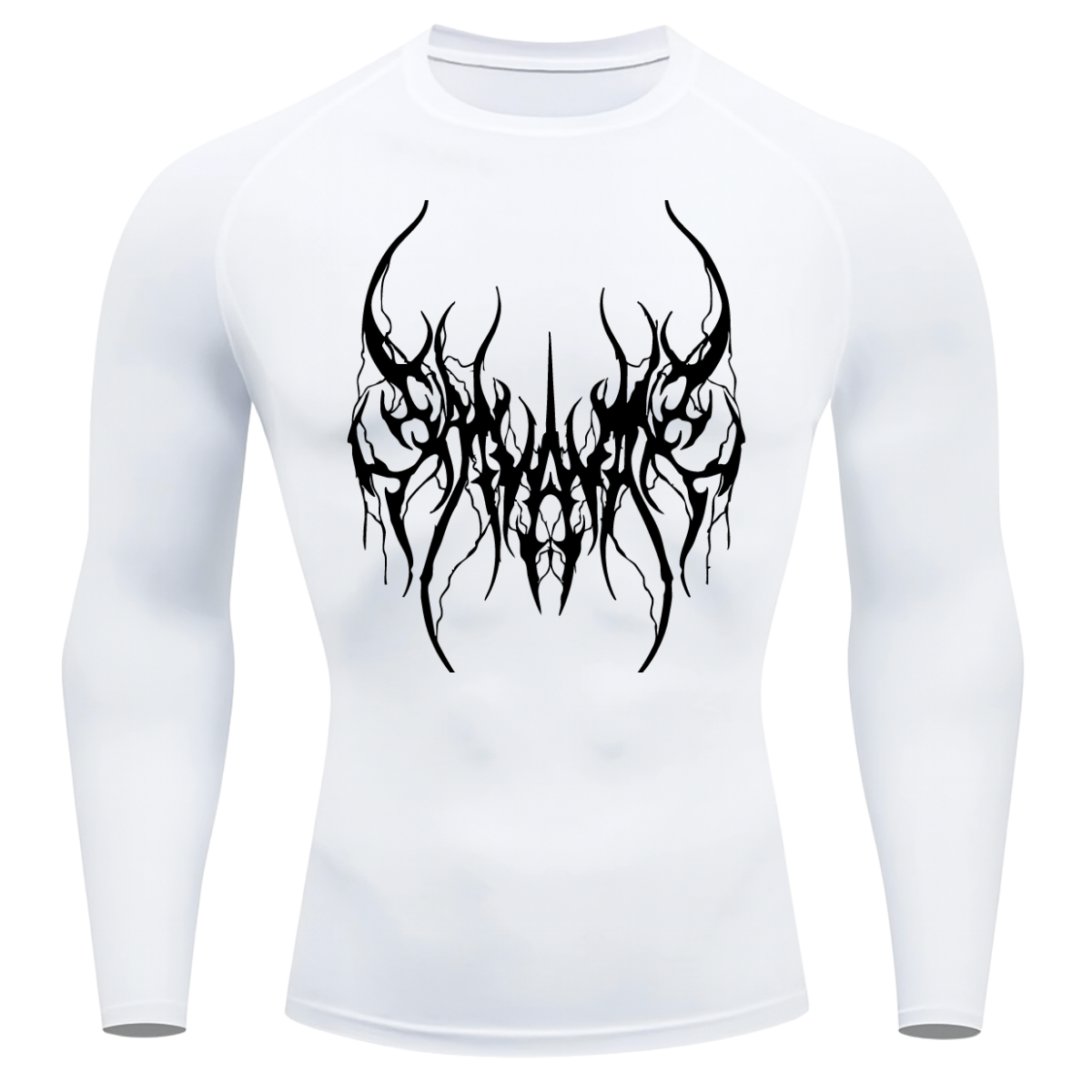 Camiseta Longa Compressão Proteção UV Cyber Tribal Save Me Rash Guard