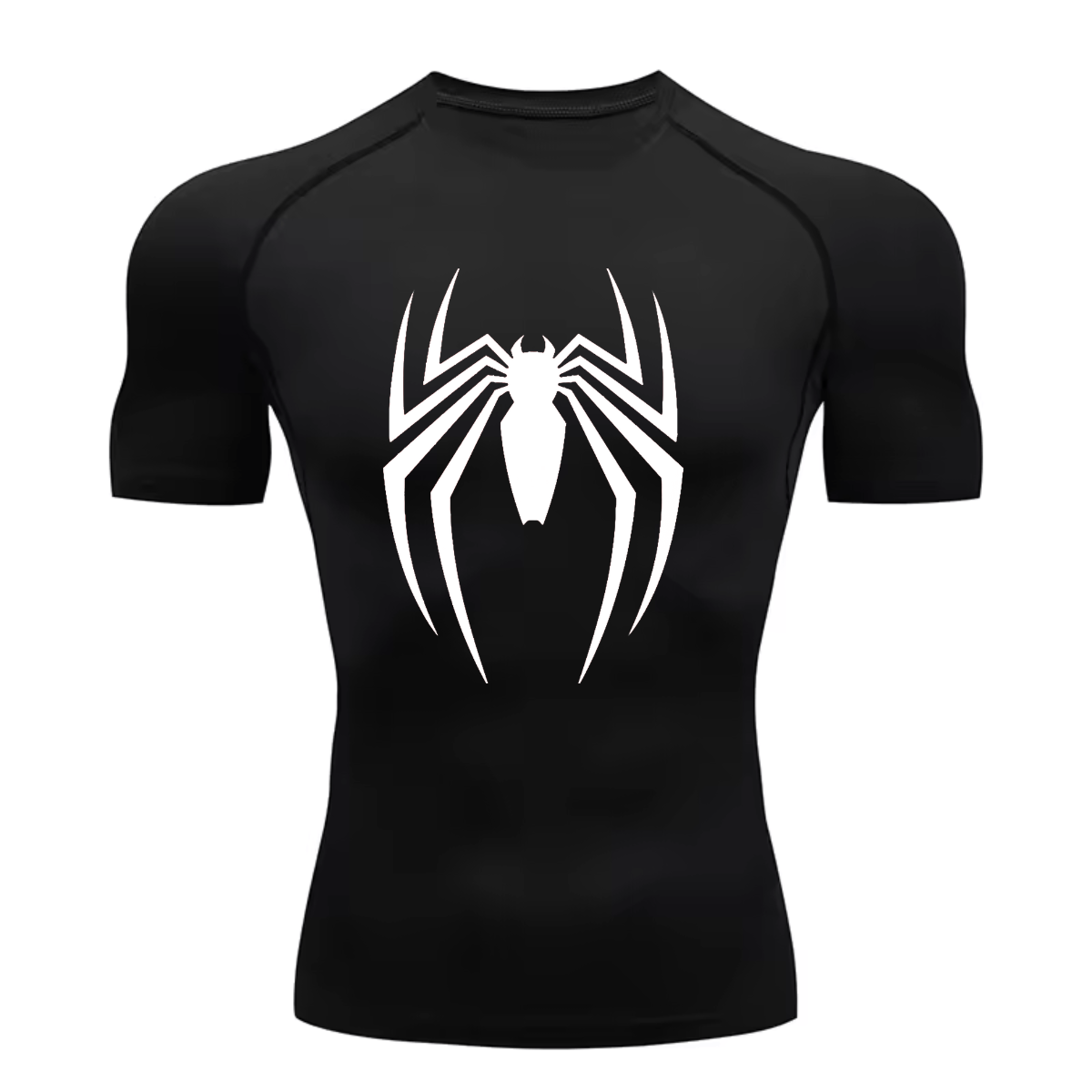 Camiseta Curta Compressão Proteção UV Aranha Venom