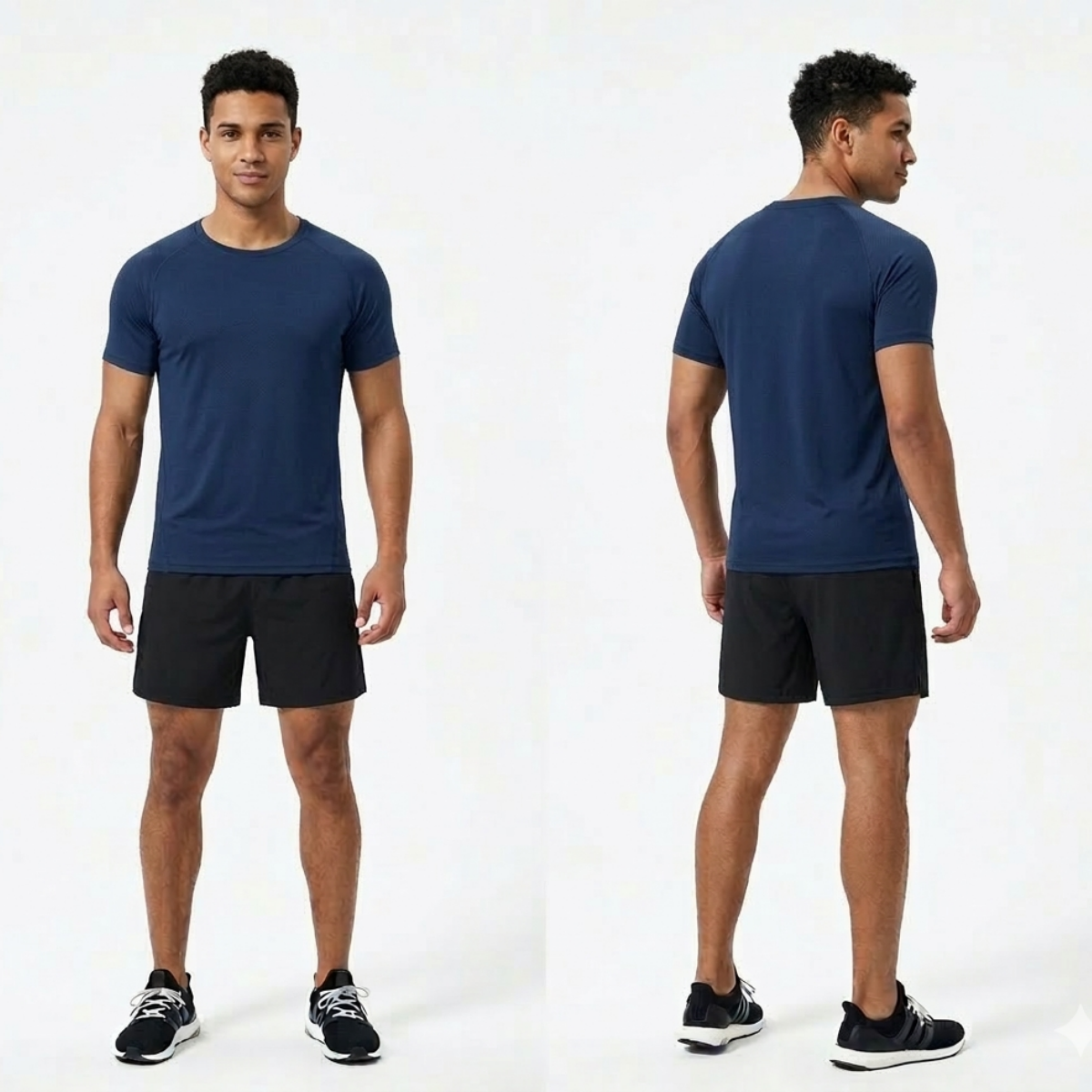 Camiseta Manga Curta Azul Marinho Proteção Uv 50+ DryFit