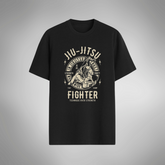 Camiseta Regular Casual Unissex Jiu Jitsu Fighter Algodão 30.1 Luta - 01