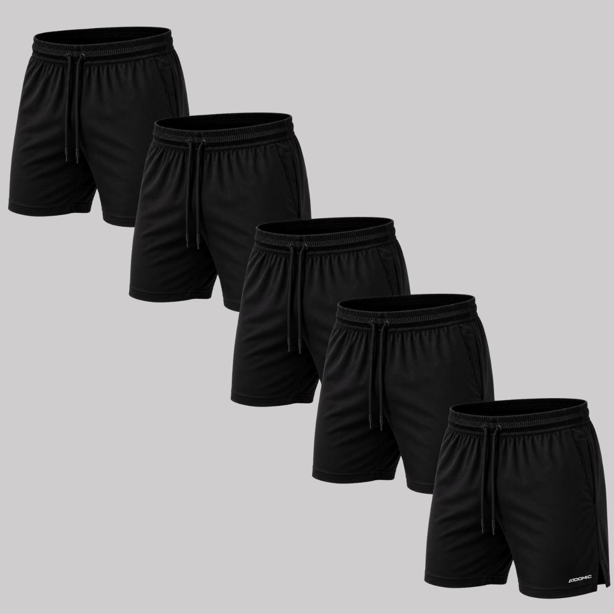 Kit 5 Bermuda Shorts Elastano Premium Treino