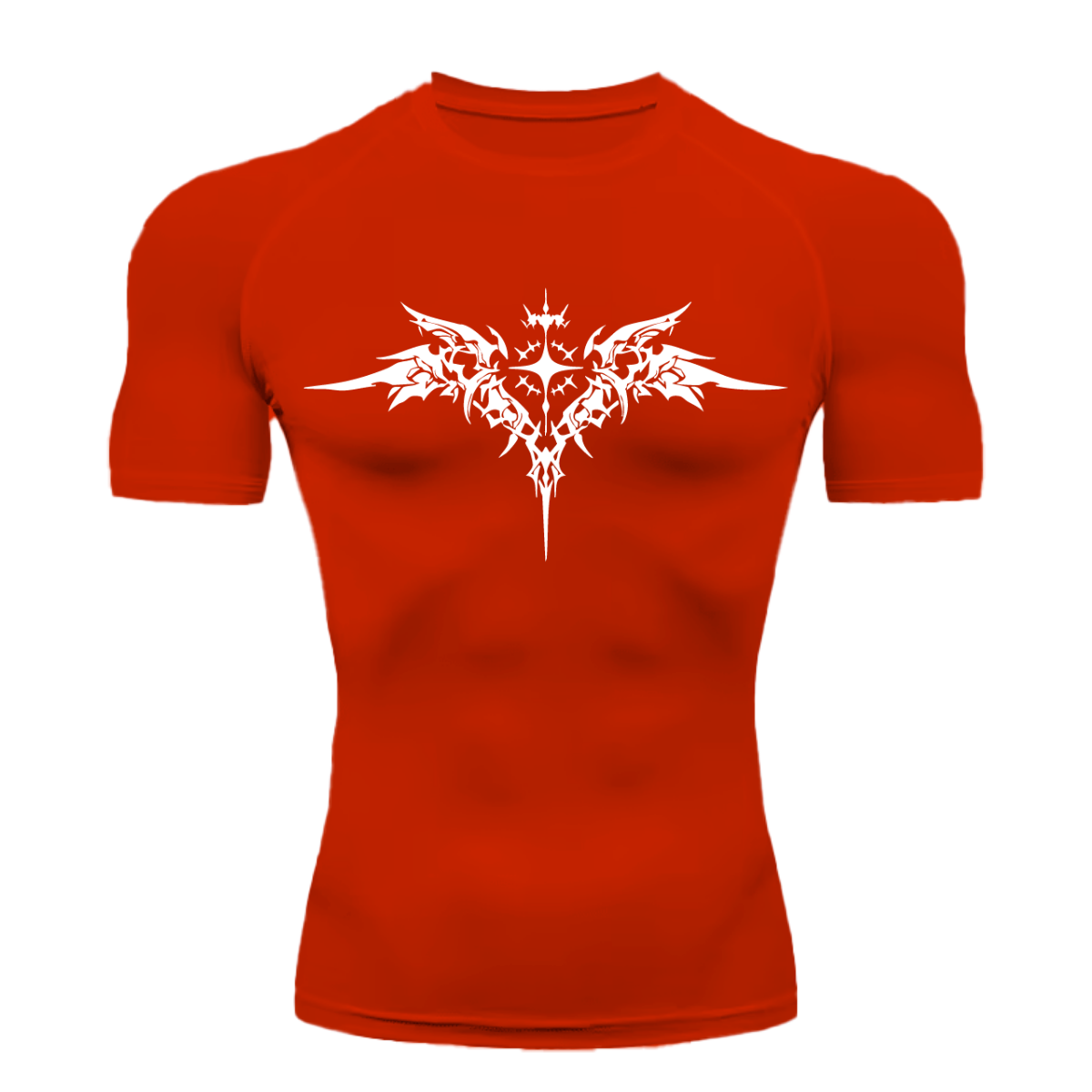 Camiseta Longa Compressão Proteção UV Cyber Tribal Asas 03 Frente