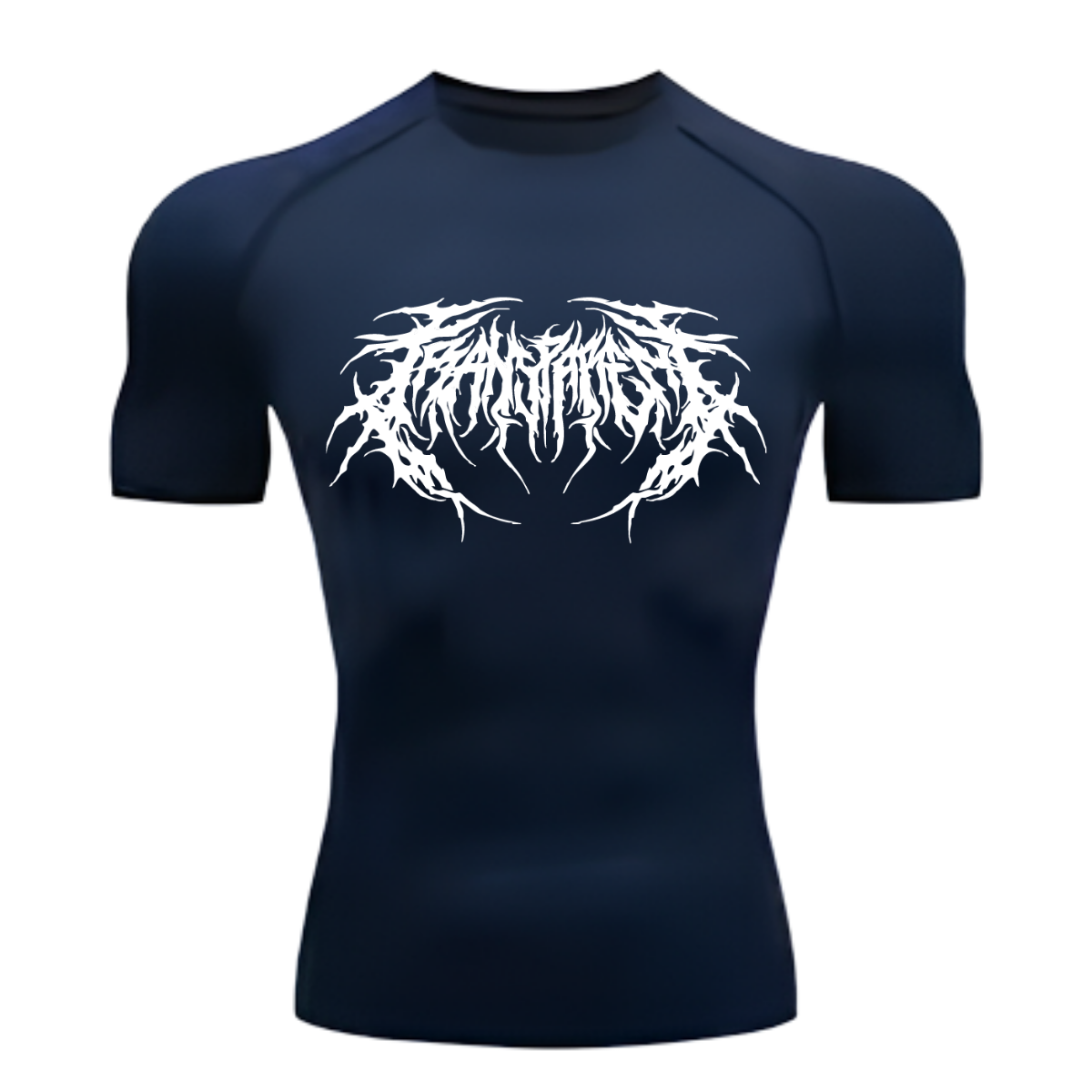Camiseta Curta Compressão Proteção UV Cyber Tribal Frente
