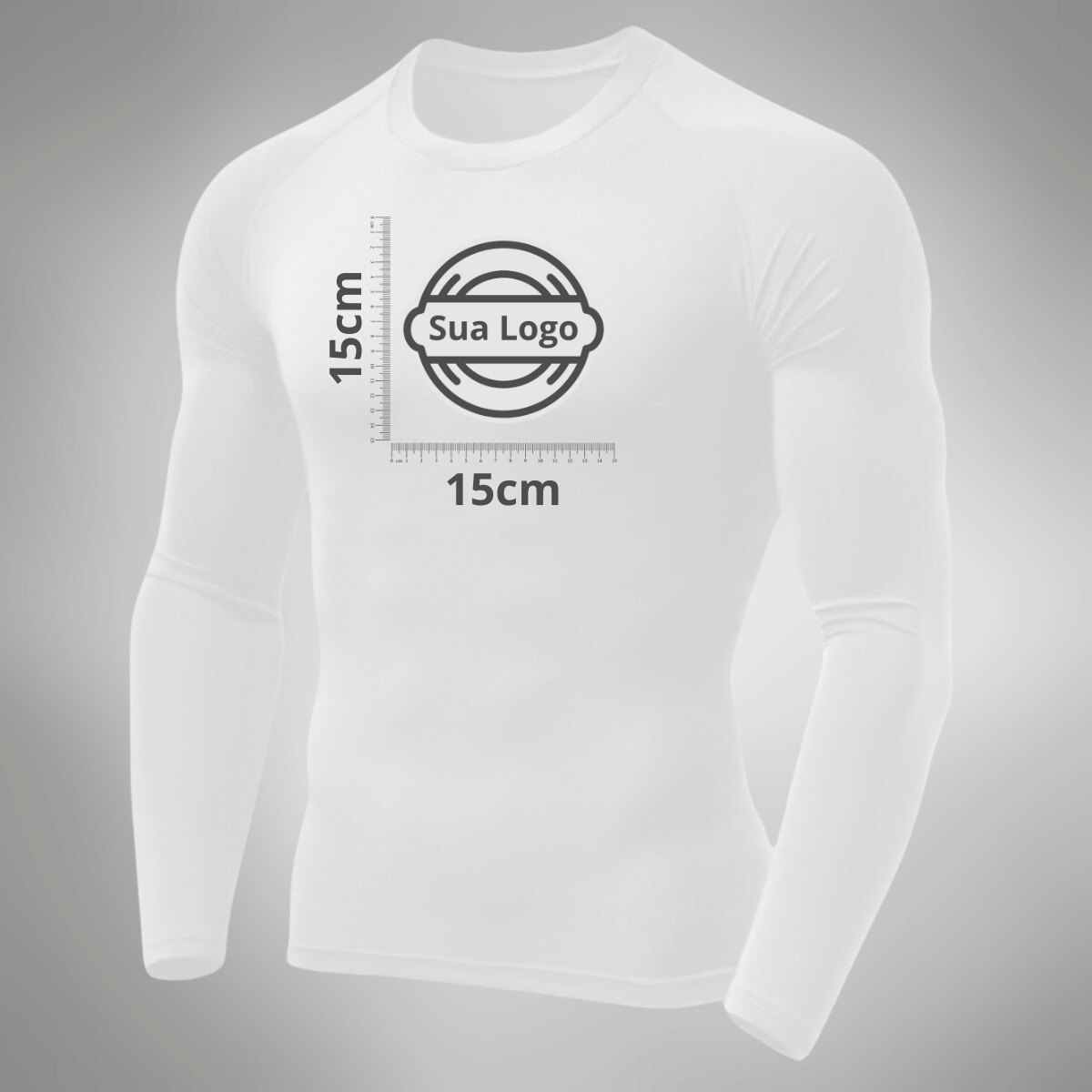 Camiseta PERSONALIZADA UV Branca Estampa Logo