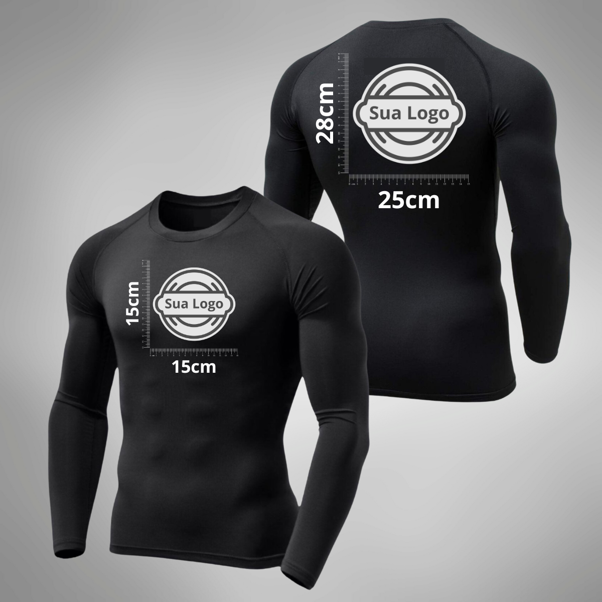 Camiseta PERSONALIZADA UV Preta Estampa Logo