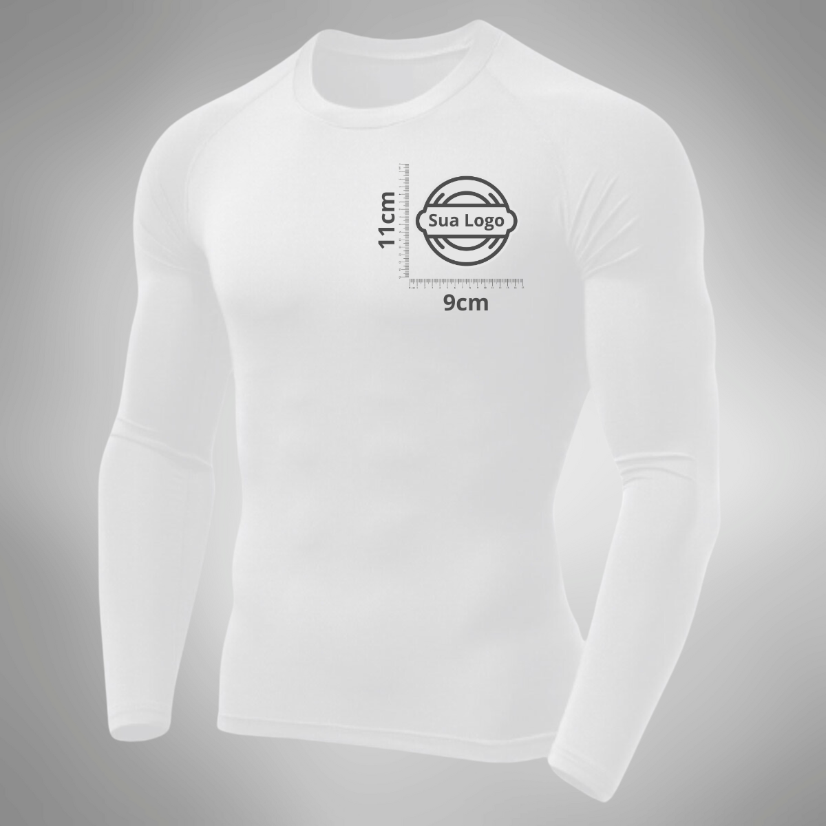Camiseta PERSONALIZADA UV Branca Estampa Logo