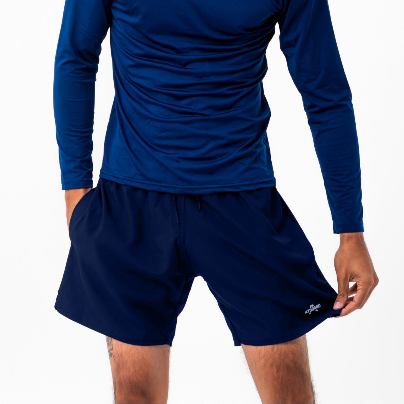 Bermuda Shorts Elastano Premium Mauricinho Treino - Azul Marinho