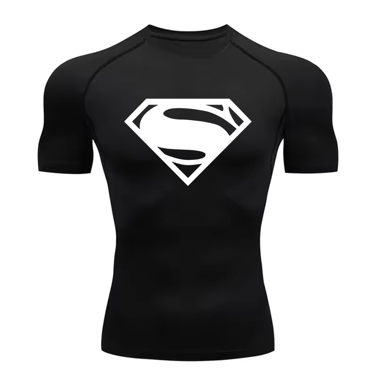 Camisa Compressão Proteção Uv 50+ Estampada Tecido Gelado Segunda Pele Manga Curta Super Man Super Homem Rash Guard