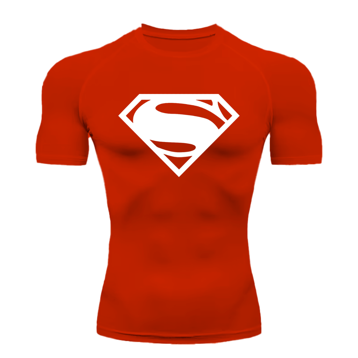 Camisa Compressão Proteção Uv 50+ Estampada Tecido Gelado Segunda Pele Manga Curta Super Man Super Homem Rash Guard