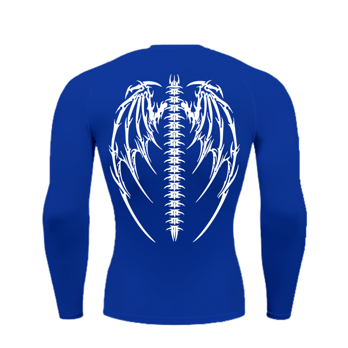 Camiseta Longa Compressão Proteção UV Cyber Tribal Asas 01 Costas