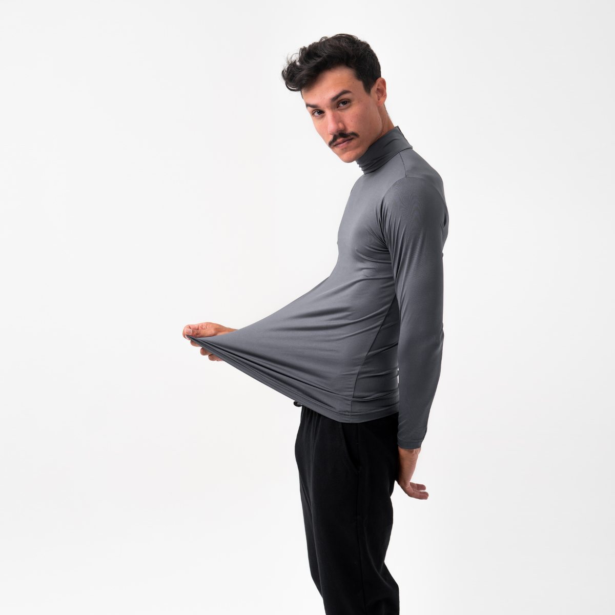 Camisa segunda pele Cinza com proteção solar