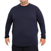 Camisa Plus Size Azul Marinho Proteção Solar 50+