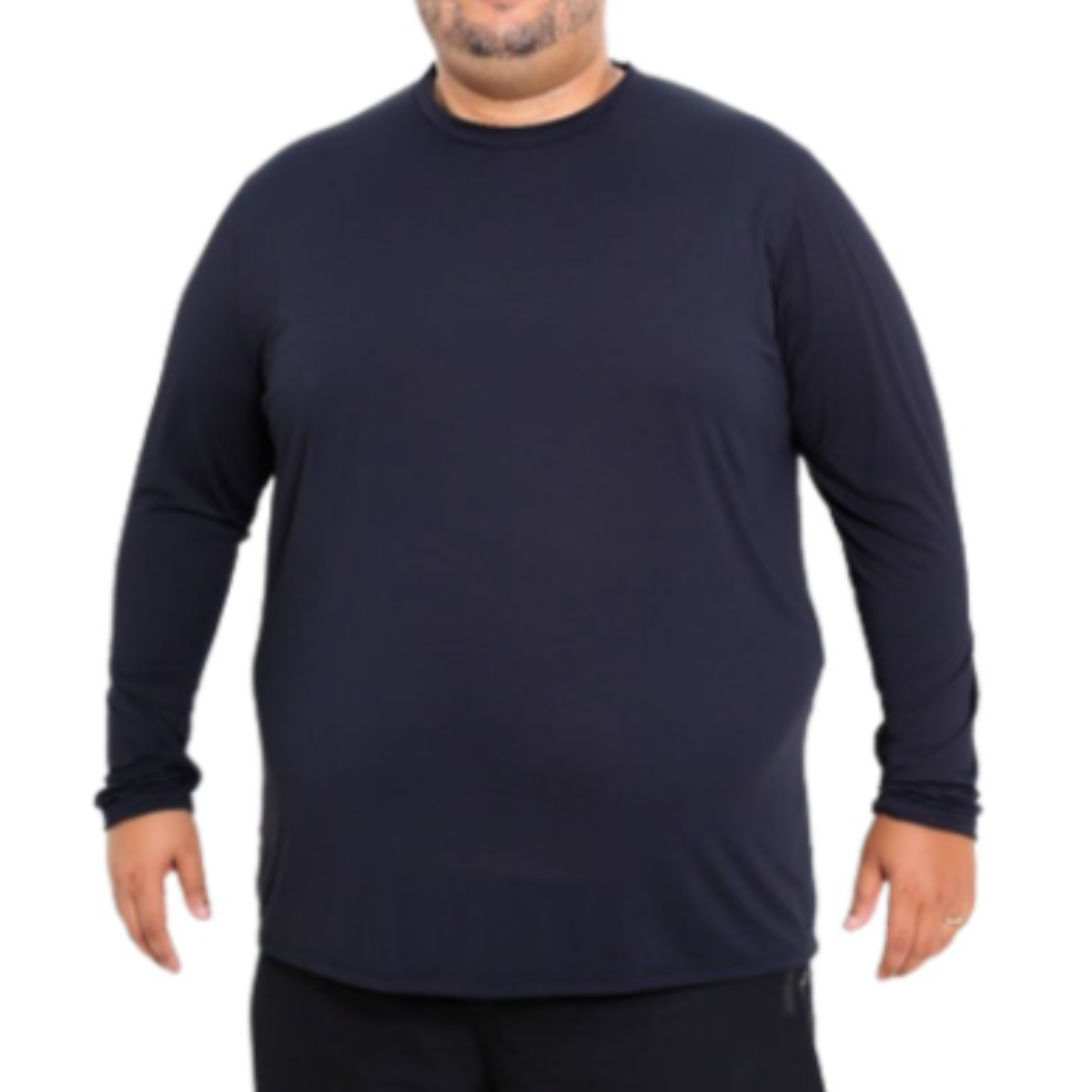 Camisa Plus Size Azul Marinho Proteção Solar 50+