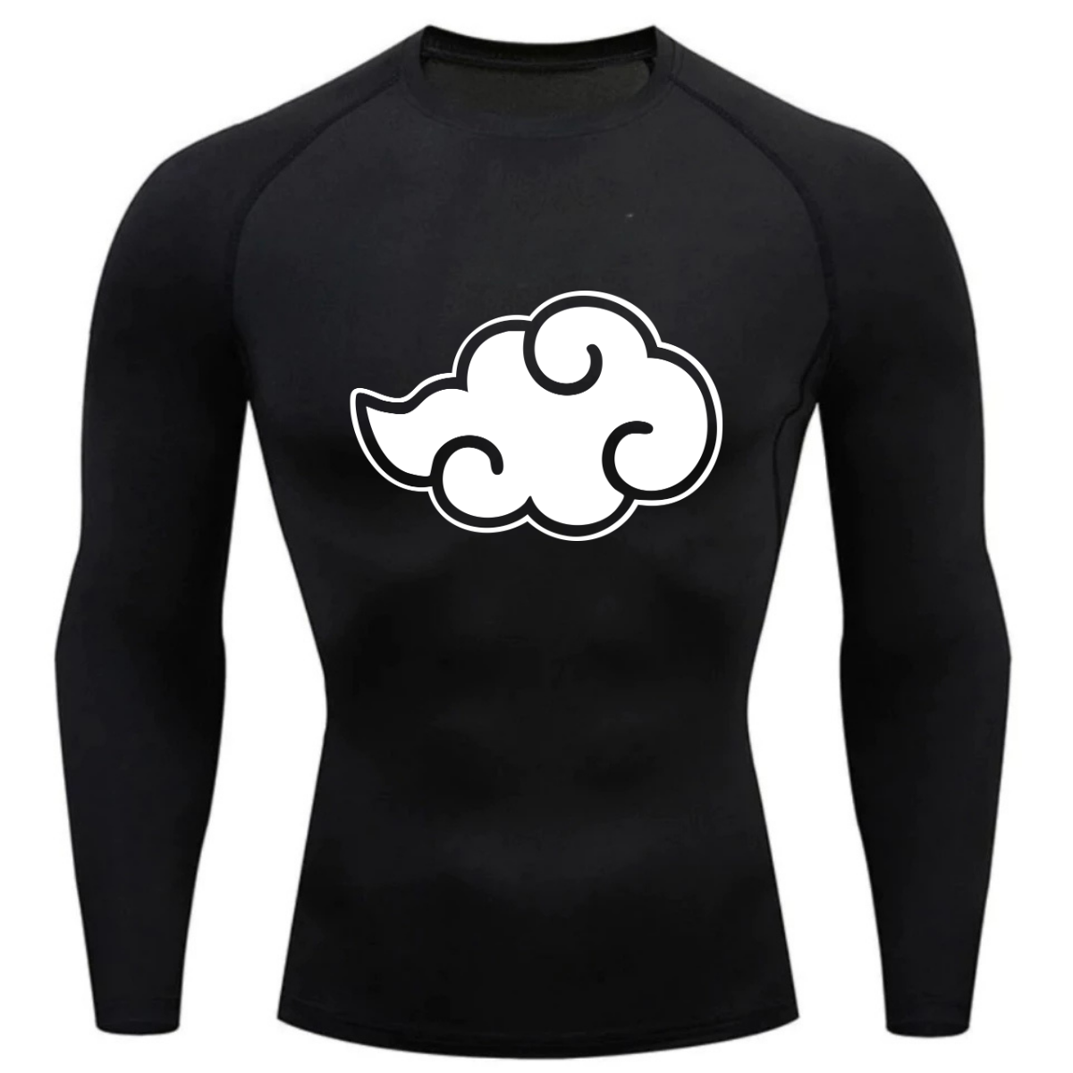 Camiseta Longa Compressão Proteção UV Akatsuki Naruto