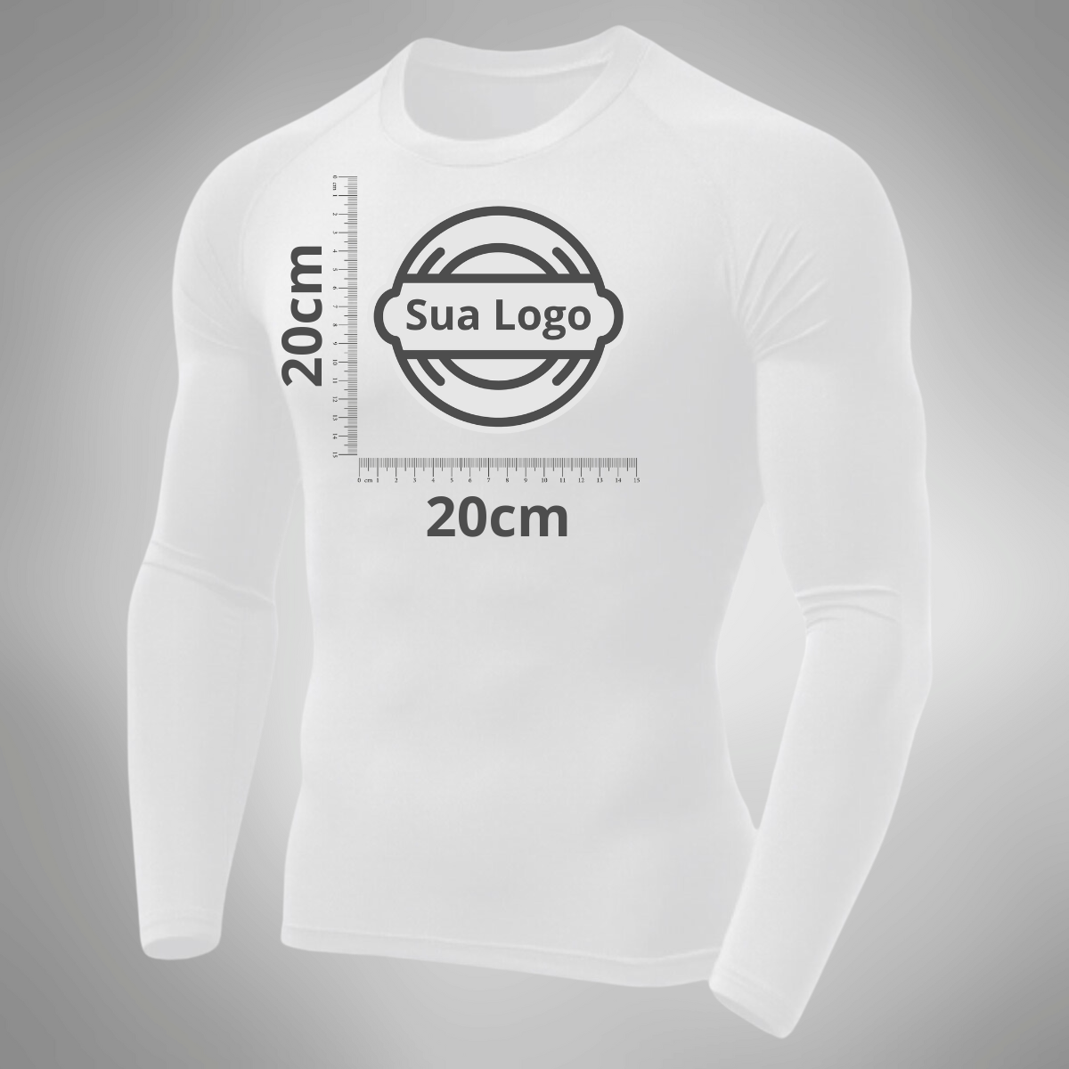 Camiseta PERSONALIZADA UV Branca Estampa Logo