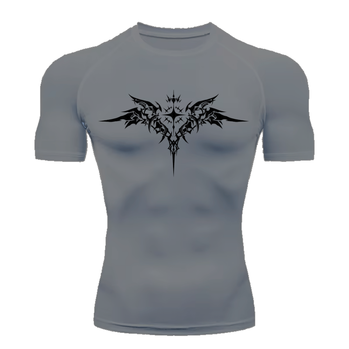 Camiseta Longa Compressão Proteção UV Cyber Tribal Asas 03 Frente