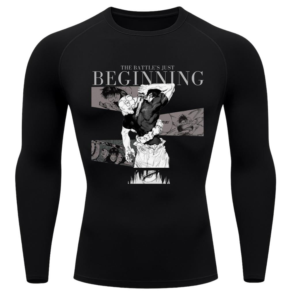 Camiseta Compressão Proteção Uv 50+ Manga Longa Jujutsu Kaisen Toji Zenin Behind Rash Guard