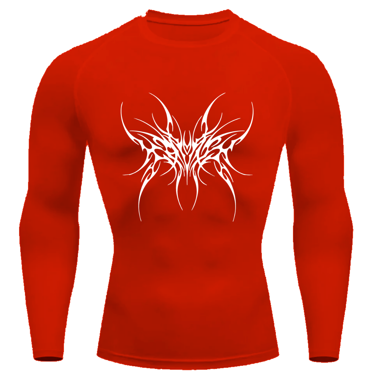 Camiseta Longa Compressão Proteção UV Cyber Tribal Cybersigilism Frente
