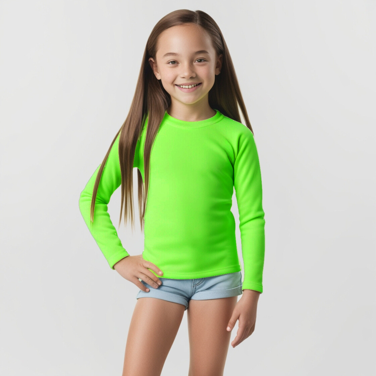 Camiseta Térmica Feminina Infantil Proteção Solar Uv 50+ - Todas as Cores