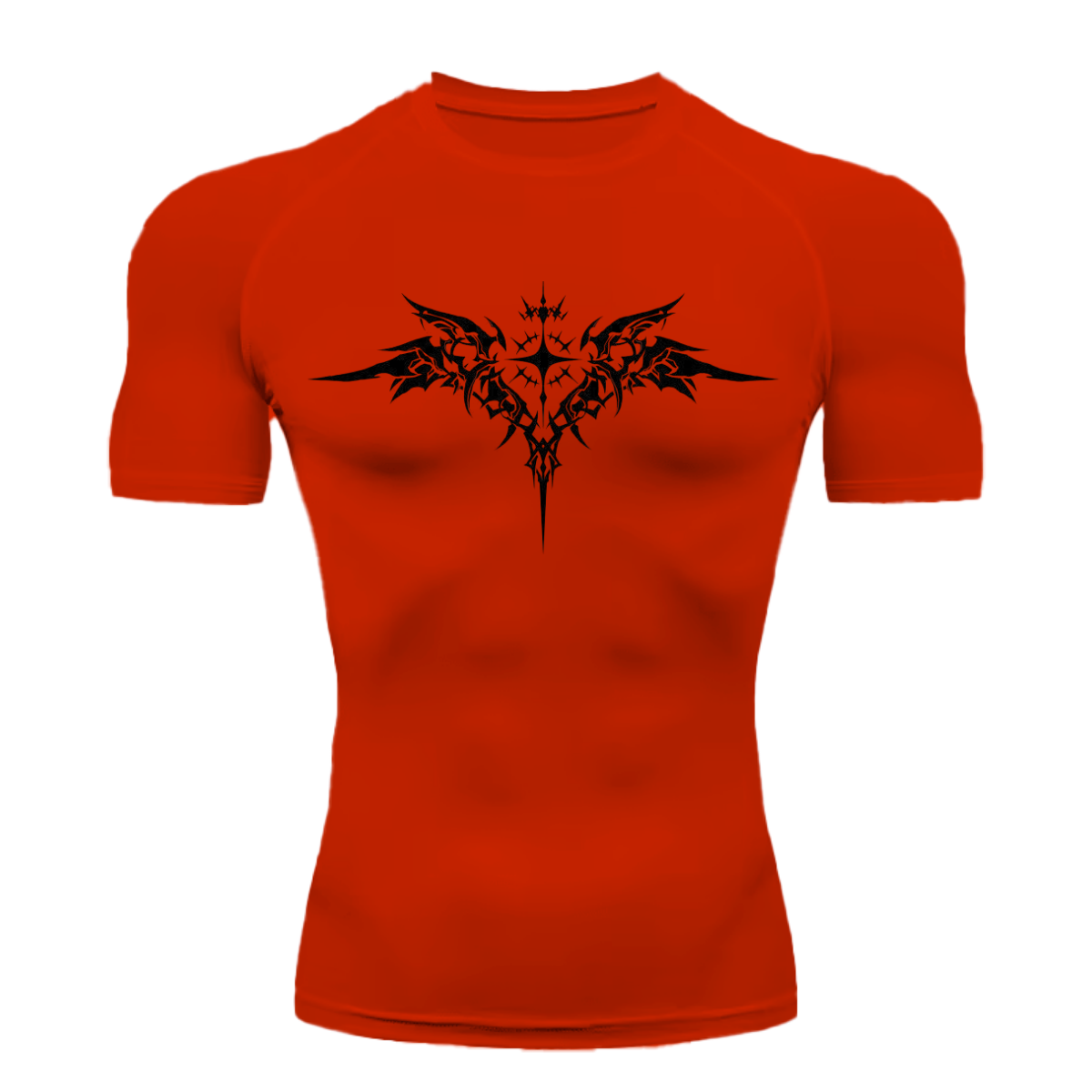 Camiseta Longa Compressão Proteção UV Cyber Tribal Asas 03 Frente