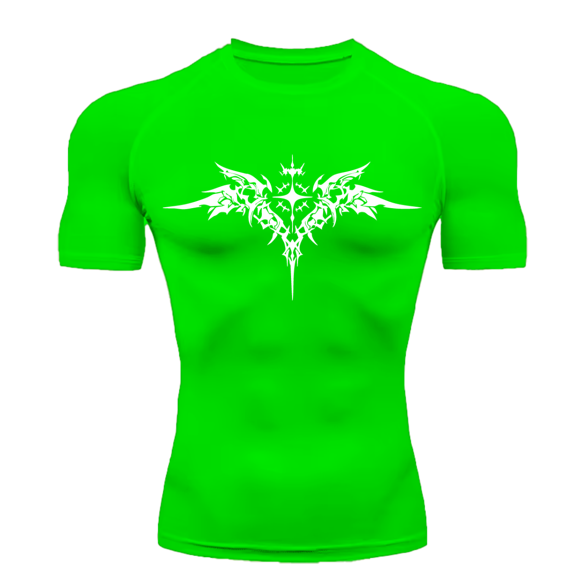 Camiseta Longa Compressão Proteção UV Cyber Tribal Asas 03 Frente