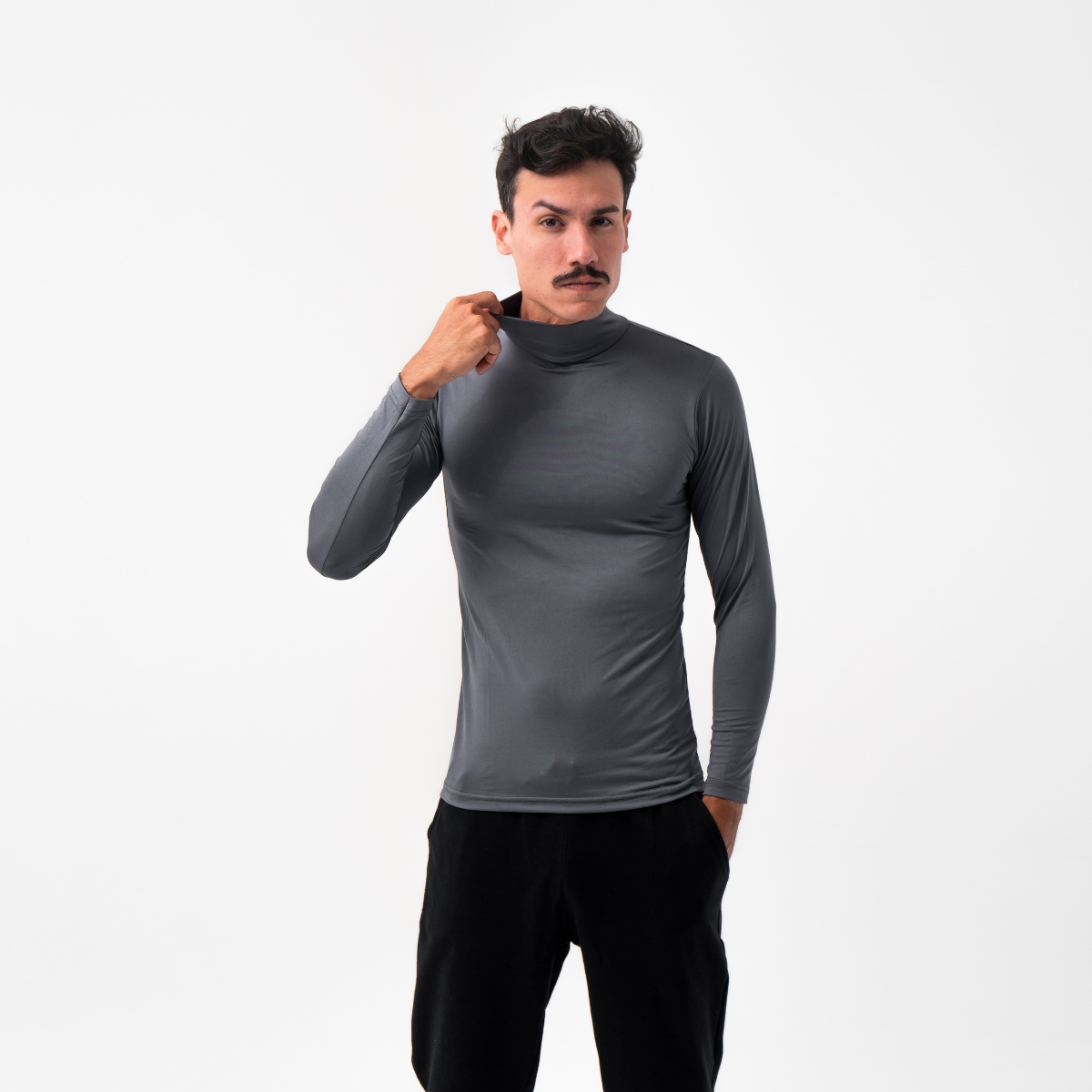 Camisa segunda pele Cinza com proteção solar