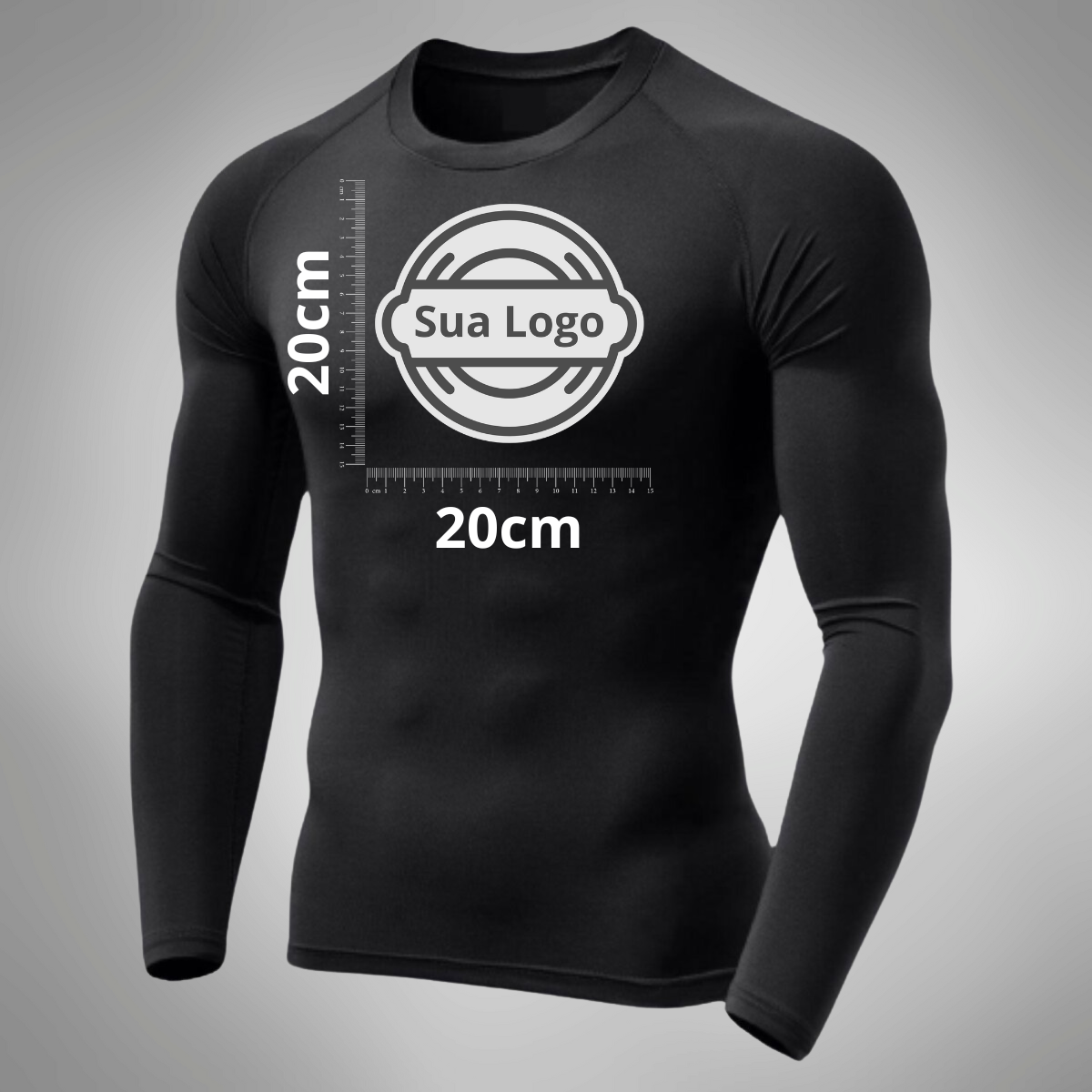 Camiseta PERSONALIZADA UV Preta Estampa Logo