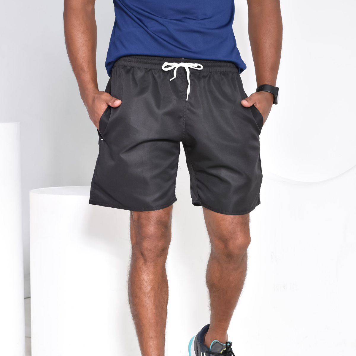 short tactel preto