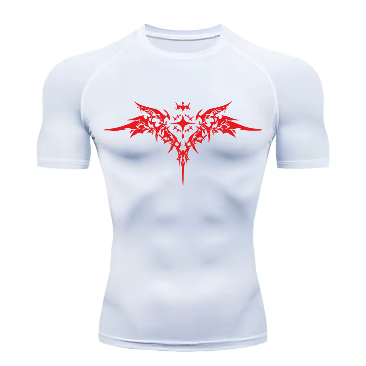 Camiseta Longa Compressão Proteção UV Cyber Tribal Asas 03 Frente
