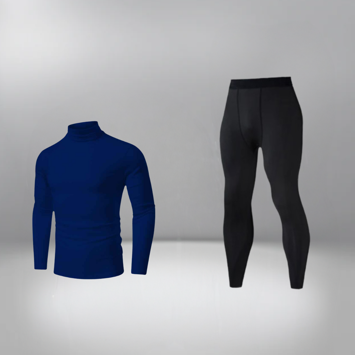 Kit Calça Térmica e Camisa Térmica Masculina Manga Longa Gola Alta Segunda Pele - Todas as Cores