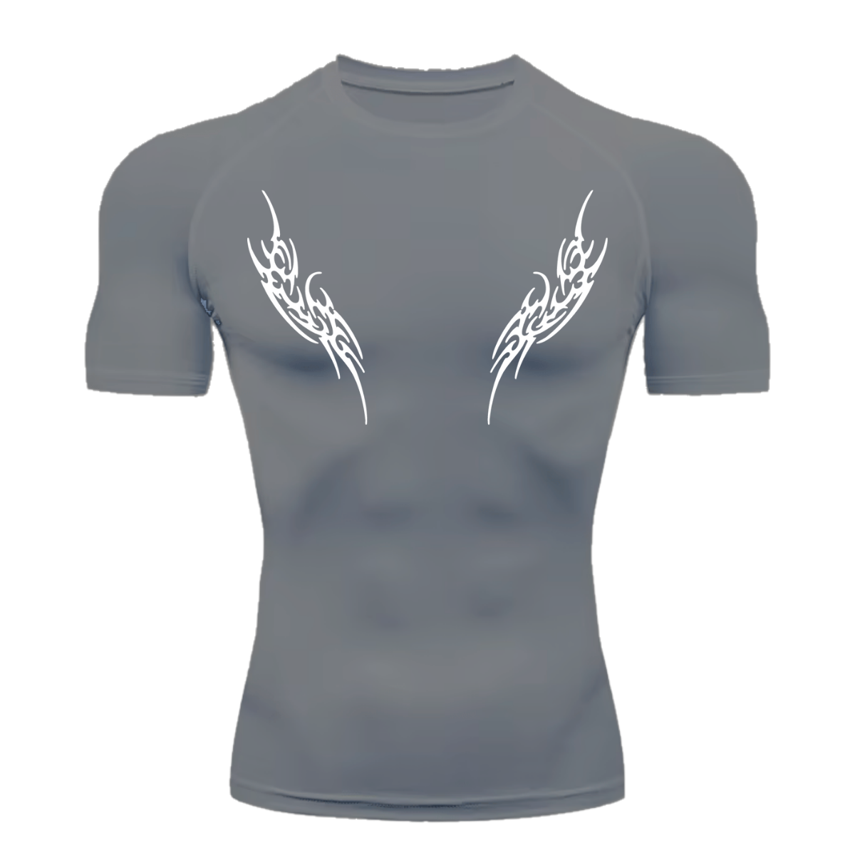 Camiseta Curta Compressão Proteção UV Cyber Tribal Dois New Stile Frente