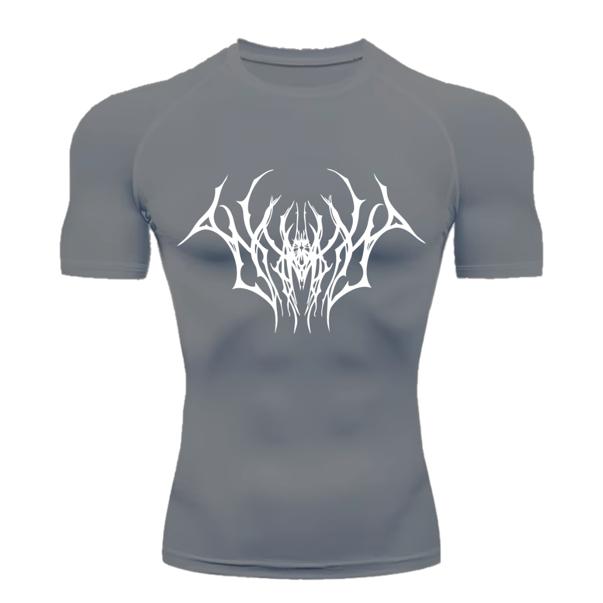 Camiseta Curta Compressão Proteção UV Cyber Tribal Draion Frente