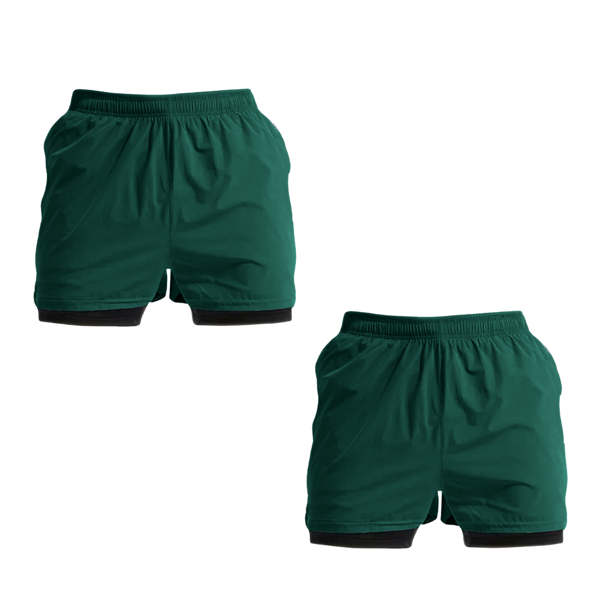 Kit 2 Bermuda 2 em 1 Com Short Interno Térmico Masculino