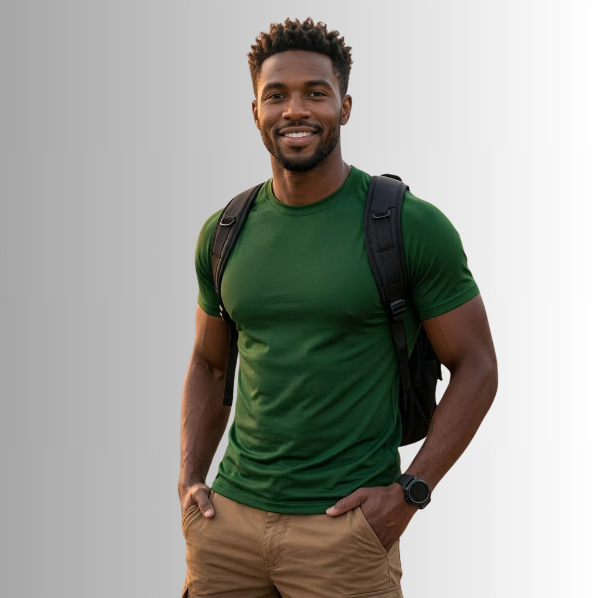 Camiseta Manga Curta Proteção Uv 50+ DryFit Verde Militar