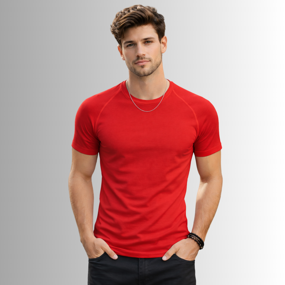 Camisa Curta Vermelho Uv 50+ DryFit