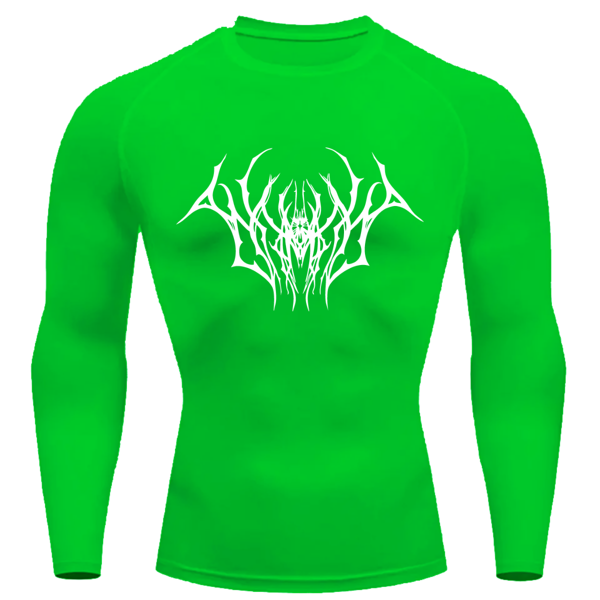 Camiseta Compressão Proteção Uv Estampada Na Frente Tecido Gelado Segunda Pele Manga Longa Cyber Tribal Draion