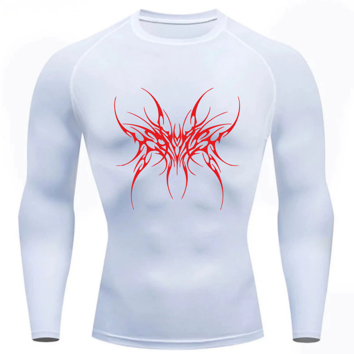 Camiseta Longa Compressão Proteção UV Cyber Tribal Cybersigilism Frente