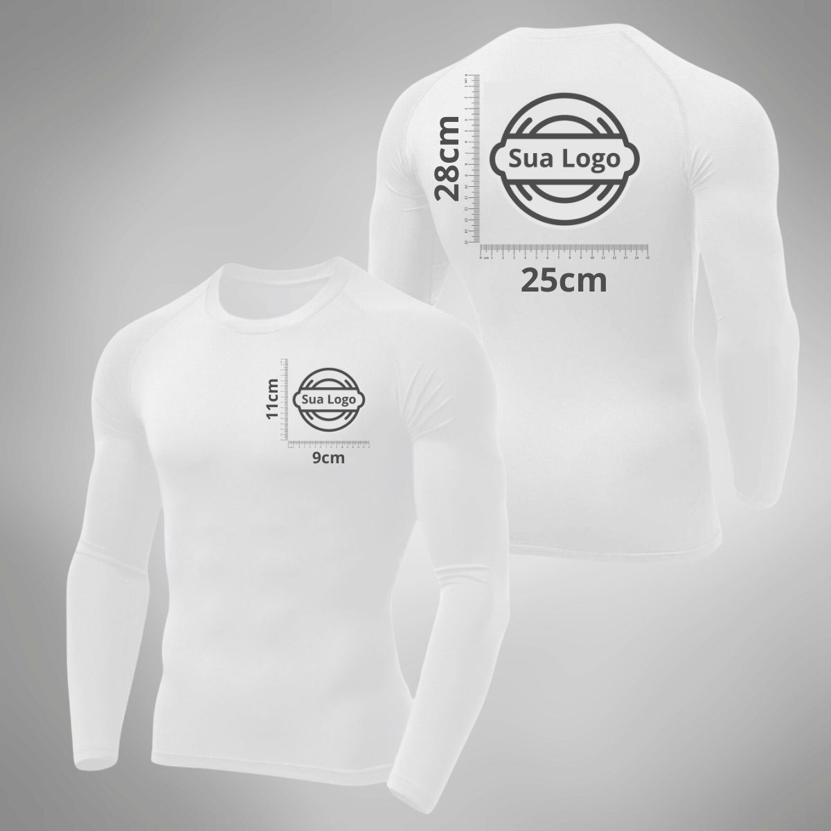 Camiseta PERSONALIZADA UV Branca Estampa Logo