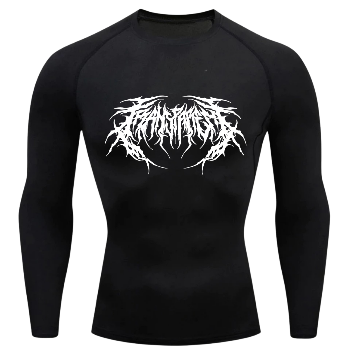 Camiseta Longa Compressão Proteção UV Cyber Tribal Frente