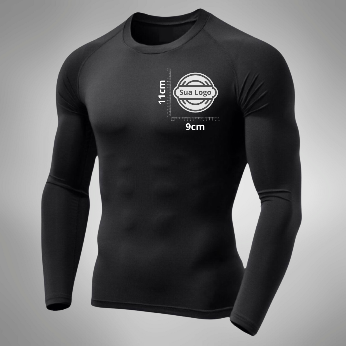 Camiseta PERSONALIZADA UV Preta Estampa Logo