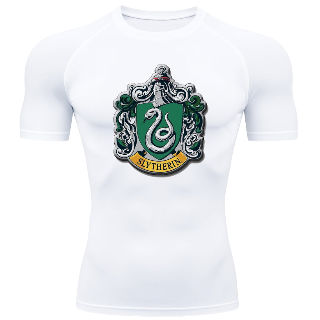 Camiseta Compressão Manga Curta Proteção UV Harry Potter Rash Guard