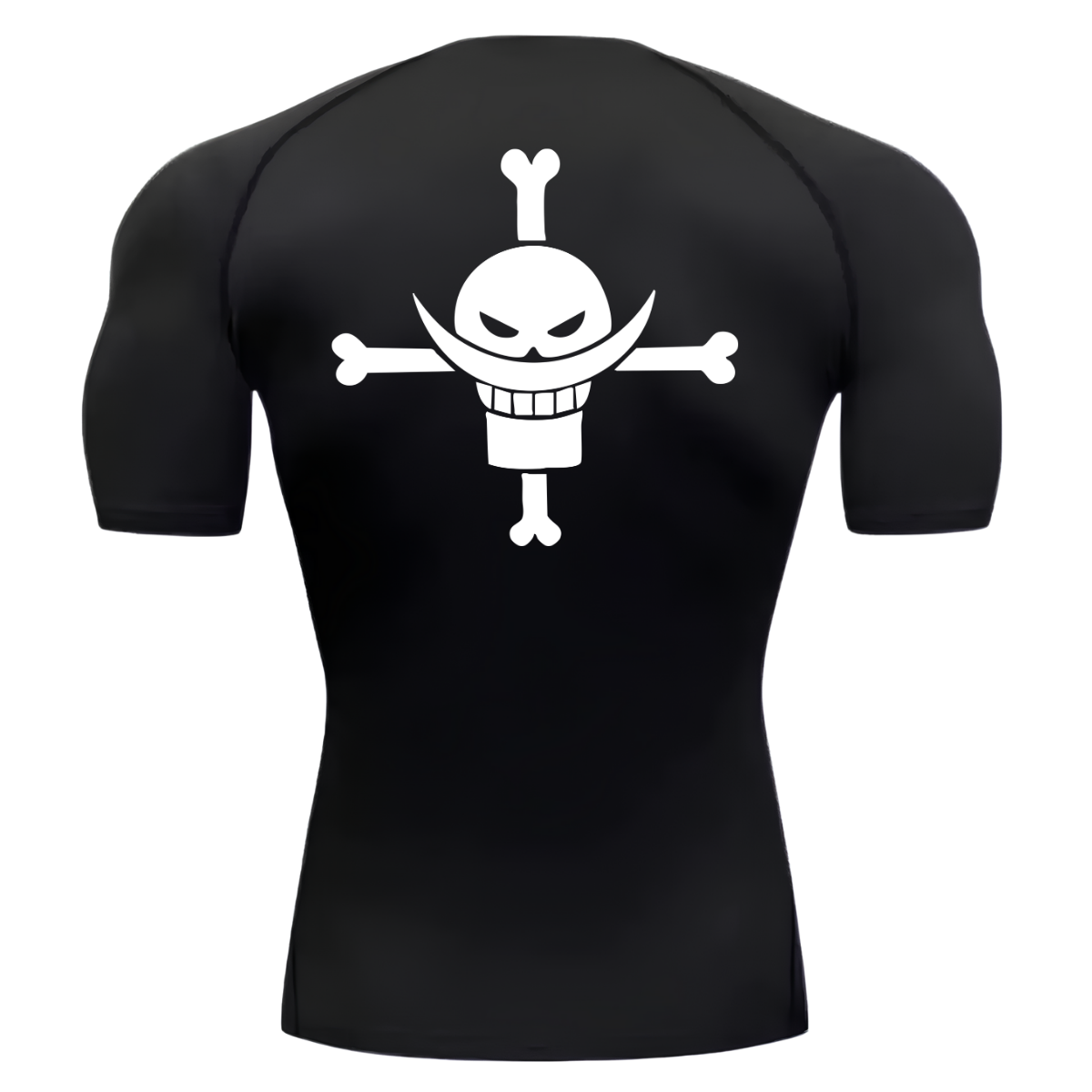Camiseta Curta Compressão Proteção UV Barba Branca Costas