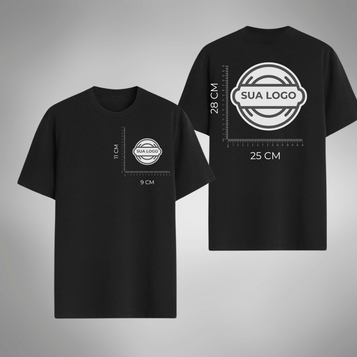 Camiseta PERSONALIZADA Algodão Premium Casual Algodão 30.1 Estampa Logo