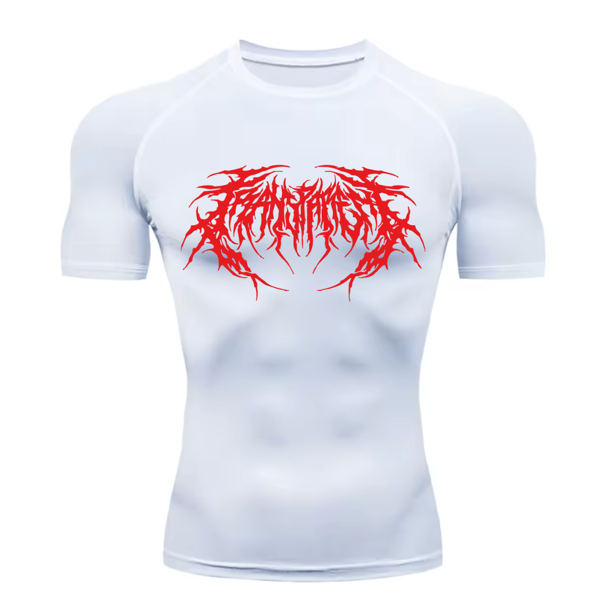 Camiseta Curta Compressão Proteção UV Cyber Tribal Frente