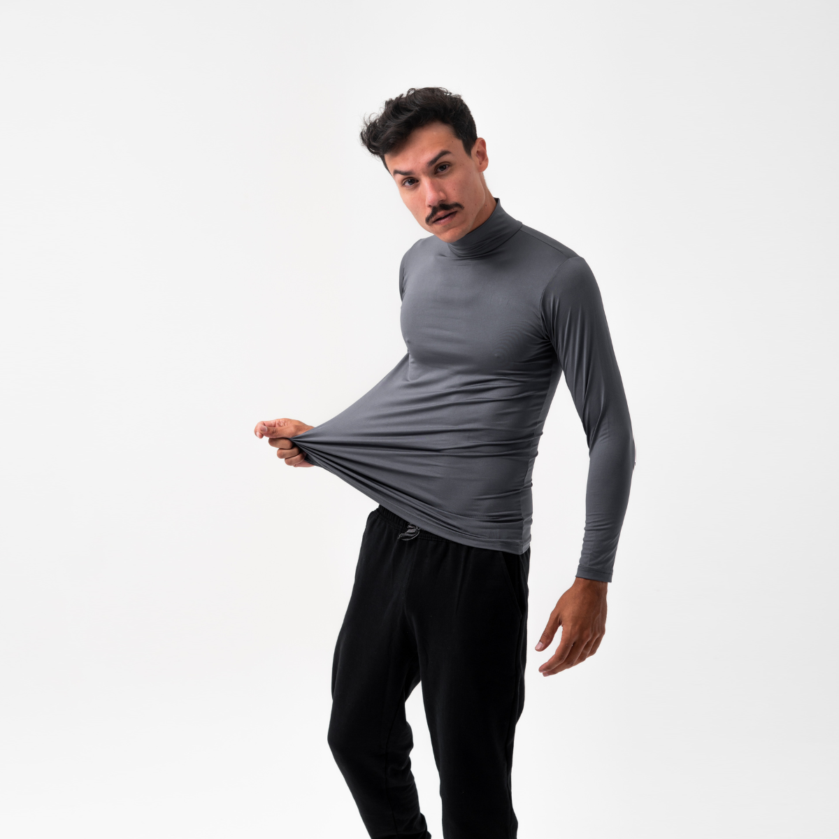 Camisa segunda pele Cinza com proteção solar